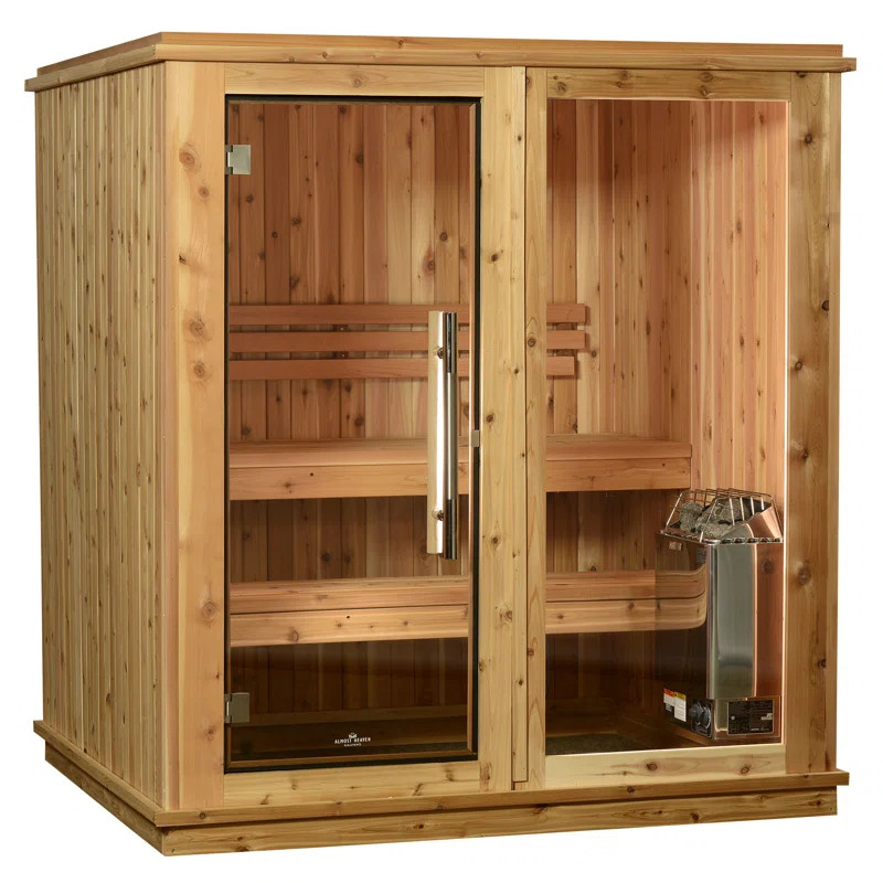 Almost Heaven Saunas Rainelle 4 Person Indoor Traditional Steam Sauna in Cedar & Reviews | Wayfai... | Wayfair North America