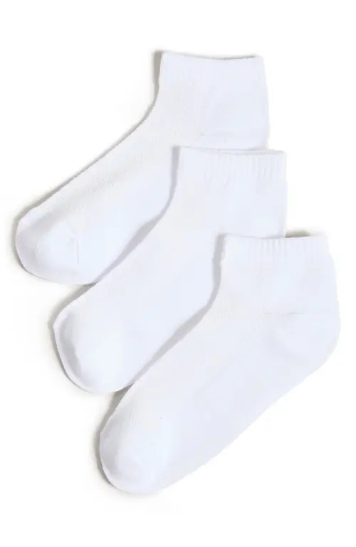 Stems 3-Pack Everyday Ankle Socks in White at Nordstrom | Nordstrom