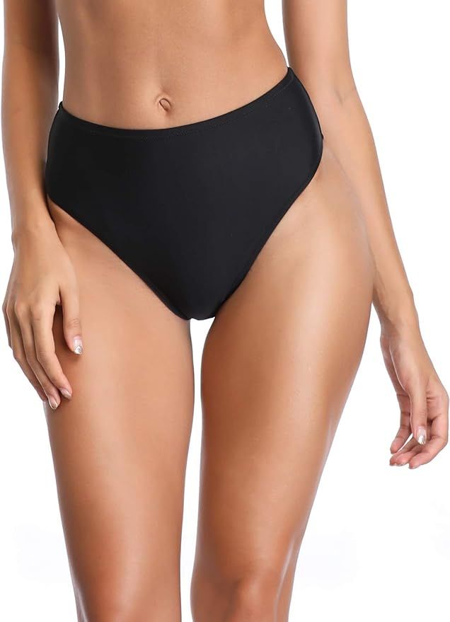 RELLECIGA Women's High Cut High Waisted Bikini Bottom | Amazon (US)