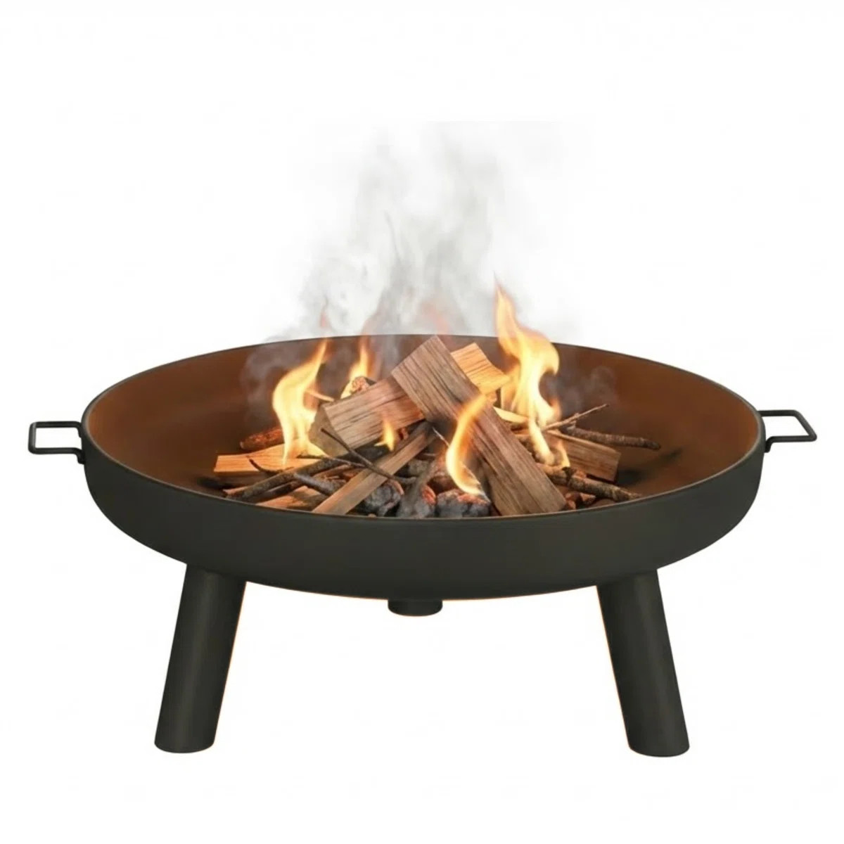 Lataivia Round Steel Wood Burning Fire Pit | Wayfair North America