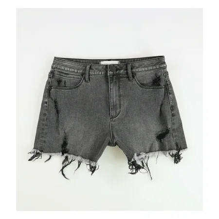 Articles of Society Womens Distressed Casual Denim Shorts Grey 26 | Walmart (US)