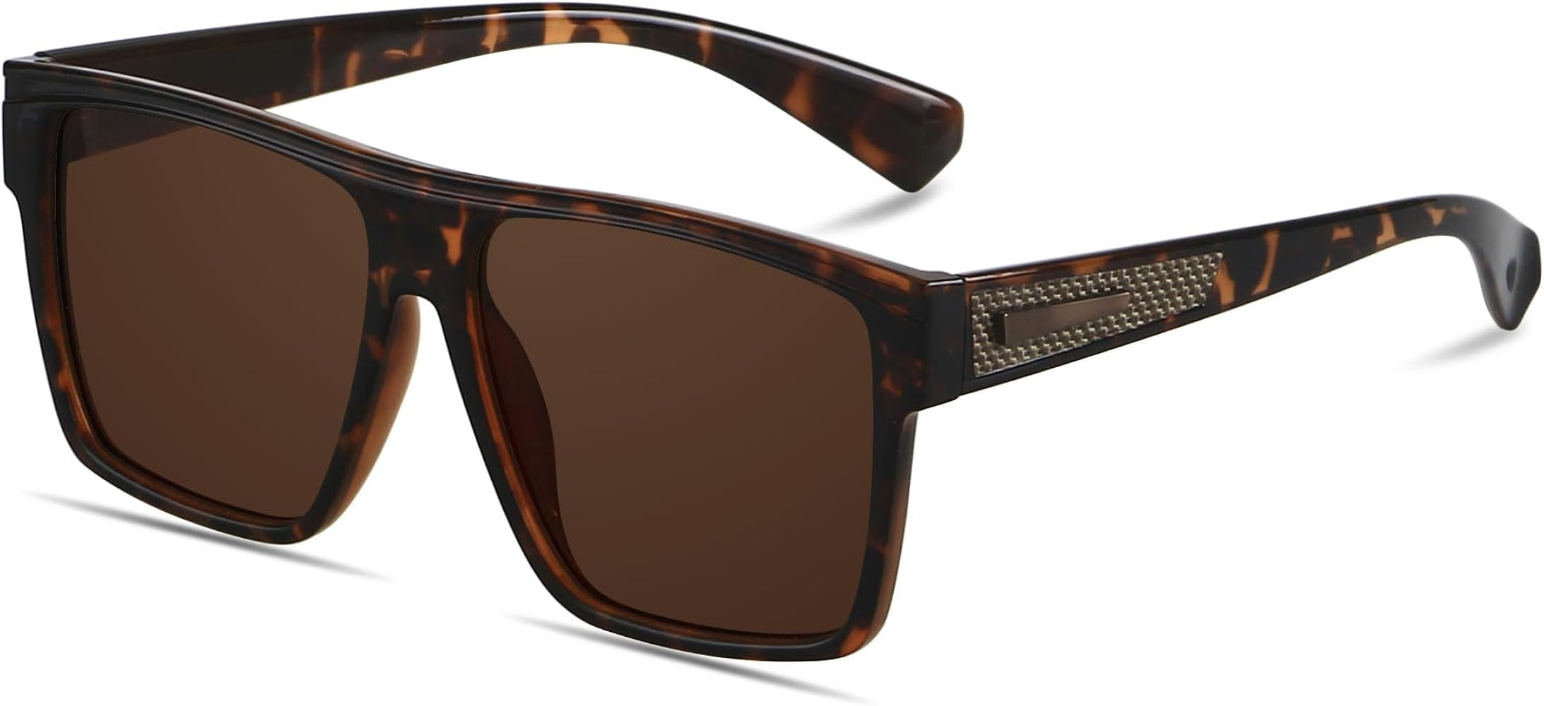 ANDWOOD Square Polarized Sunglasses For Men Women UV Protection Oversized Flat Top Big Shades Fas... | Amazon (US)