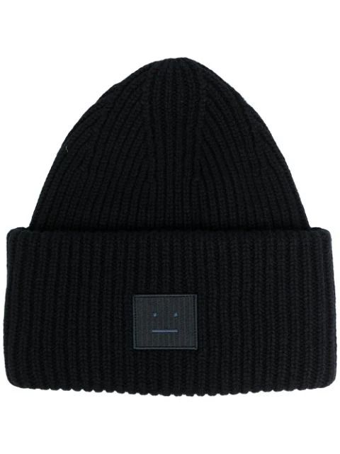 Face patch ribbed beanie | Farfetch (US)