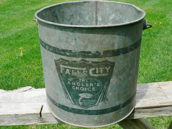 Falls City the Anglers Choice Minnow Galvanized Pail Bucket | Etsy | Etsy (US)
