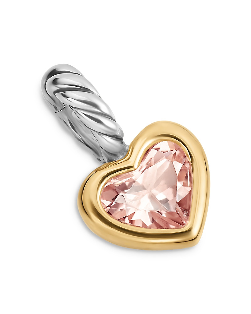 Mini Heart Amulet in Sterling Silver with 14K Yellow Gold and Morganite, 6mm | Bloomingdale's (US)