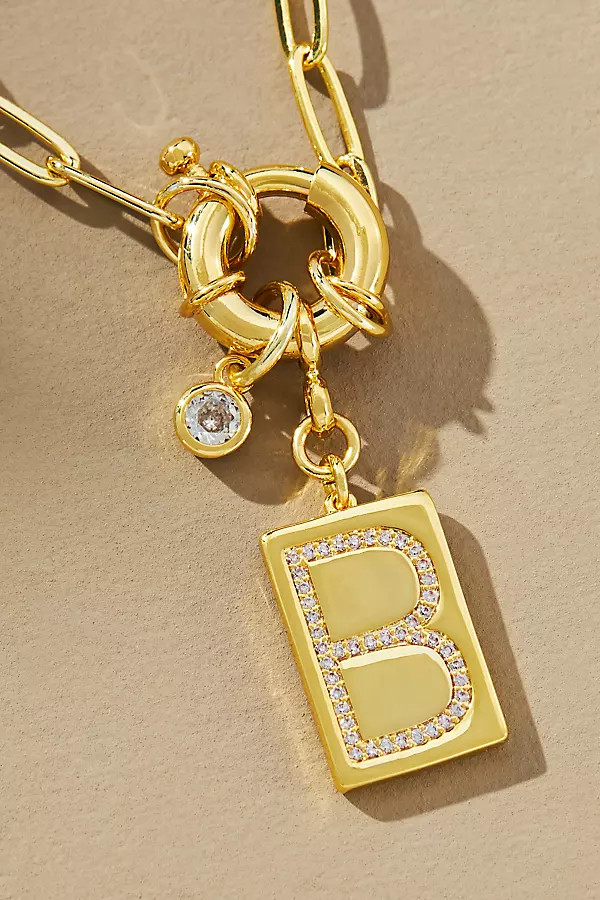 Uncommon James Initial Chain Monogram Necklace | Anthropologie (US)