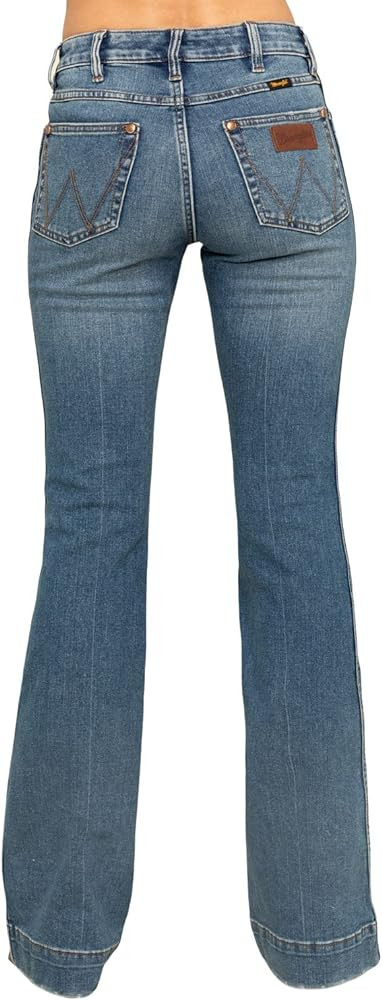 Wrangler Women's Retro Vintage Medium Shelby Trouser Jeans - 11MPESY 27W x 30L Blue | Amazon (US)