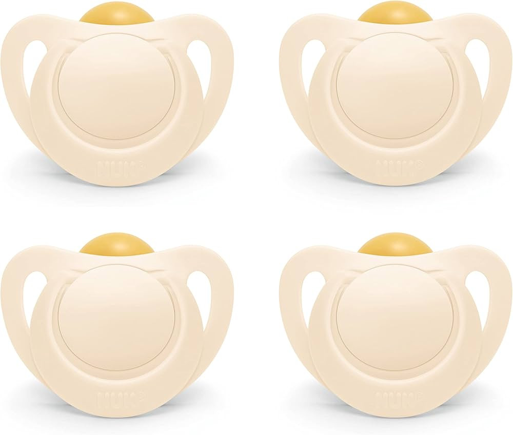 NUK for Nature™ Natural Rubber Pacifier, 4-Pack, Neutral, 0-6M | Amazon (US)