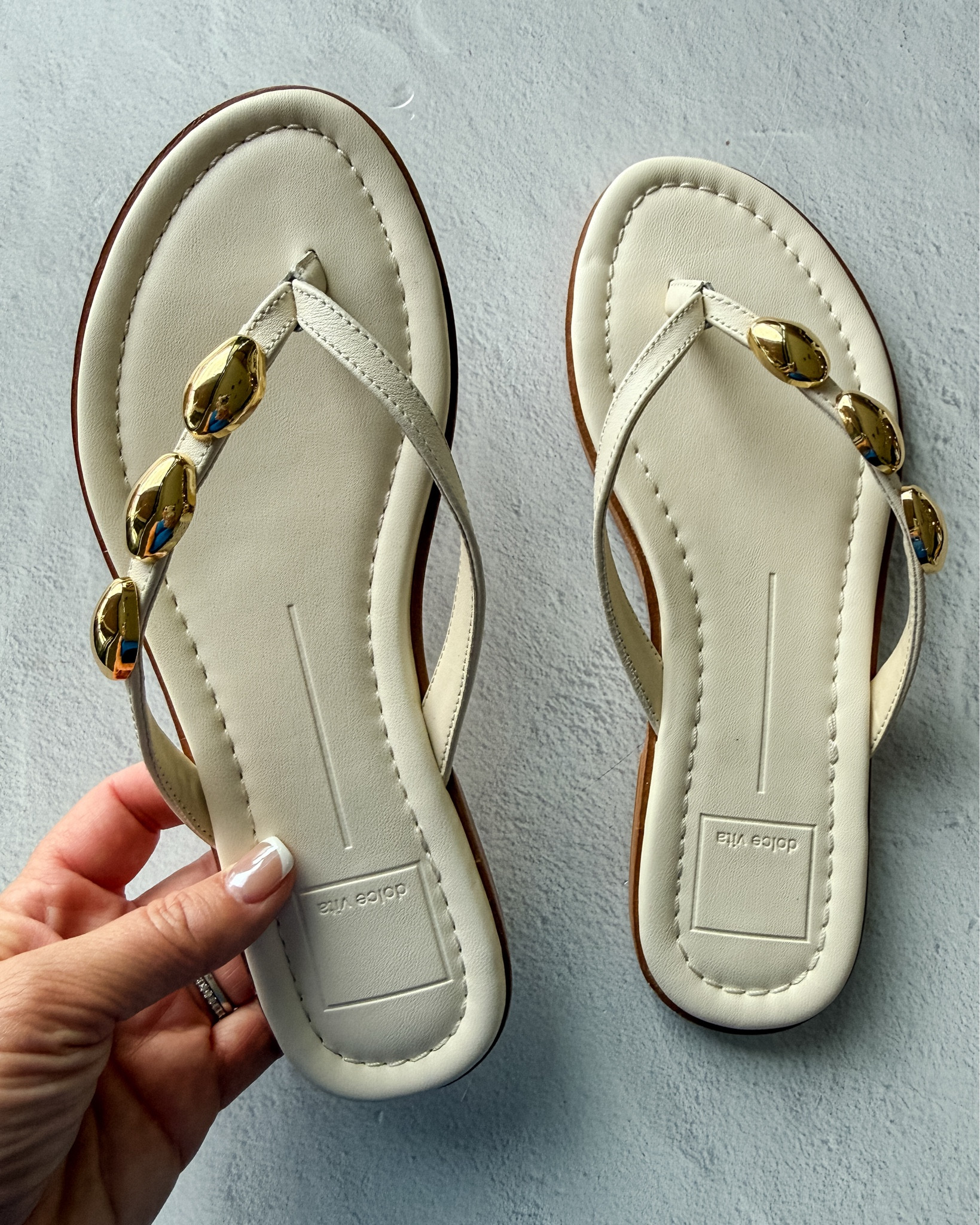I needed a pair of lighter toned sandals and I love a good pair of flip flops.  These are comfortable and the gold detailing makes them look elevated with every outfit . 

 #LTKootd #LTKSeasonal #LTKTravel