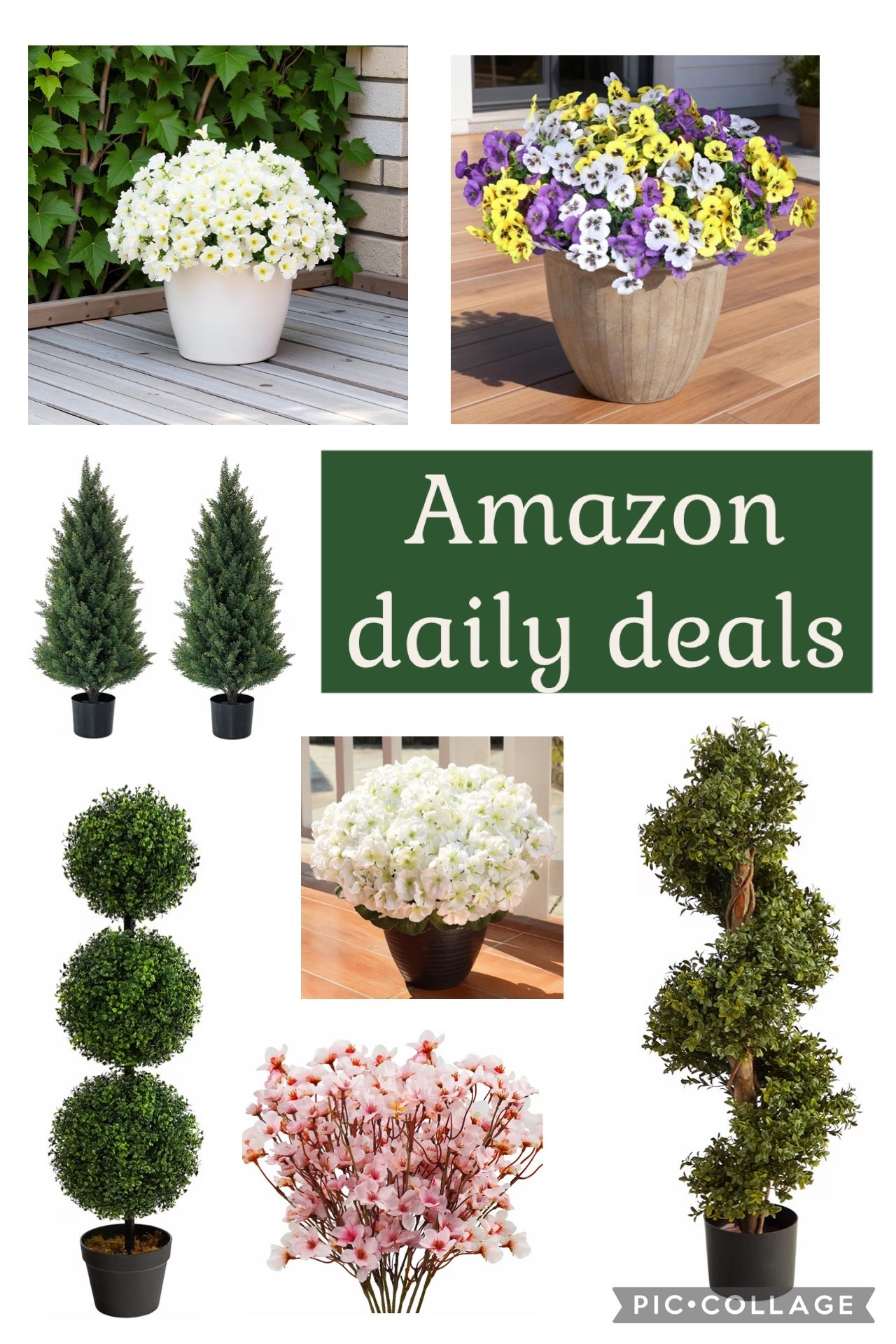 Amazon daily deals faux florals! 


Outdoors patio planting pots gardening faux cedar trees 

#LTKSaleAlert #LTKSeasonal #LTKHome