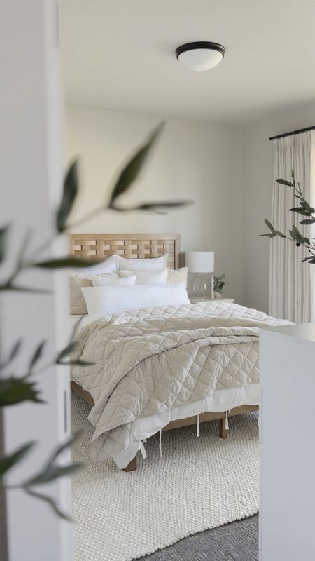 Guest room reveal with all the links! Pottery Barn look for less!

Bedding, cozy bedding, comfy bed, bedroom, designer, bedroom ideas, home decor, quilts, bedroom furniture, wood bed, woven rug, bedroom rugs, curtains

#LTKhome #LTKstyletip #LTKfindsunder100