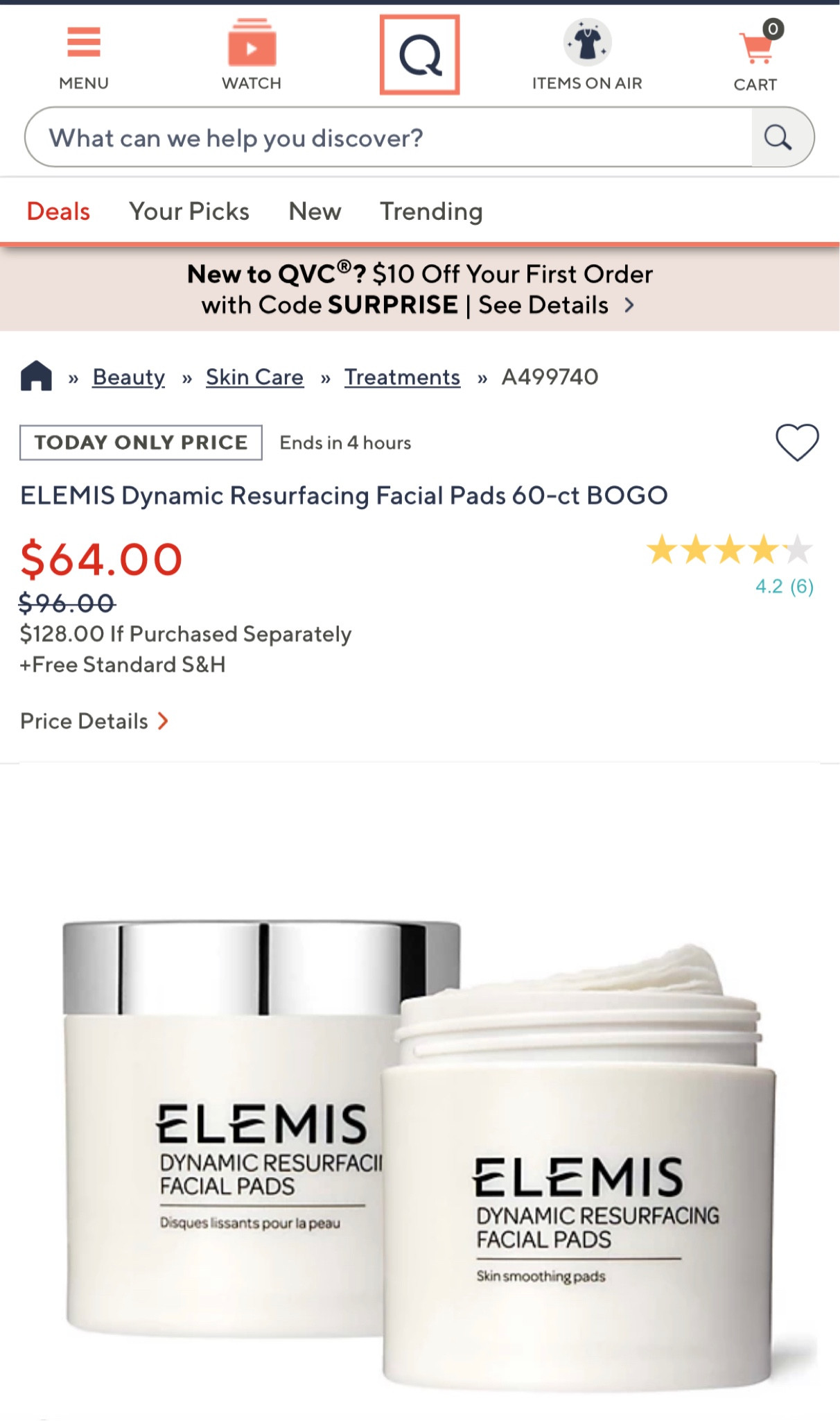 One of my FAVORITE Elemis products! The Dynamic resurfacing facial pads 60 count BOGO!
***Also if you don’t have an email set up with QVC you can set one up & save an additional $10 off!

#LTKsalealert #LTKFind #LTKbeauty