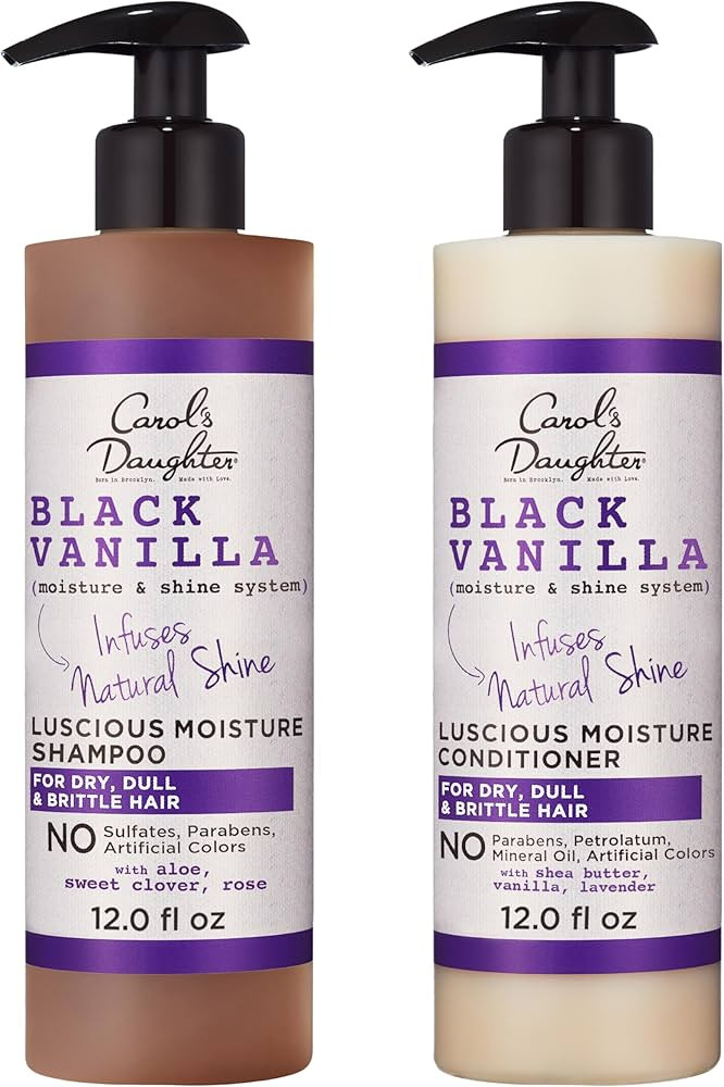 Carol's Daughter Black Vanilla Shampoo and Conditioner Set for Curly, Wavy or Natural Hair, Moist... | Amazon (US)