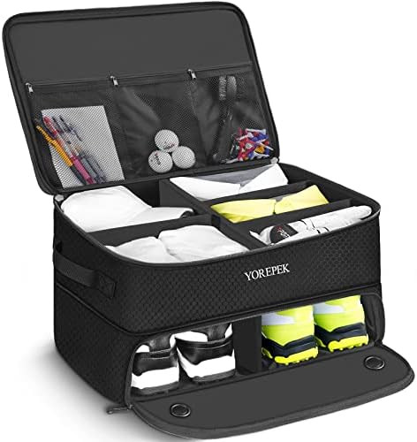 2 Layer Golf Trunk Organizer, Waterproof Car Golf Locker with Separate Ventilated Compartment for... | Amazon (US)
