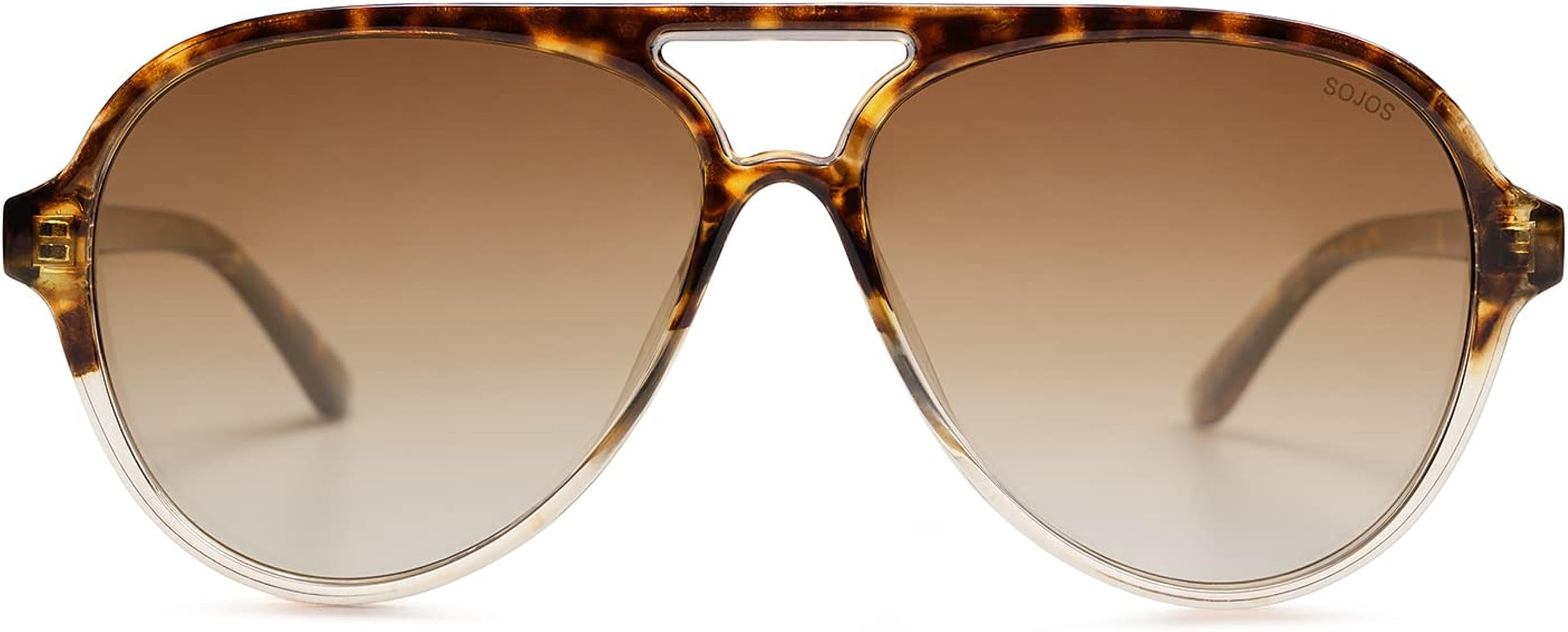 SOJOS Retro Polarized Aviator Sunglasses Womens Mens Classic Double Bridge Sun Glasses SJ2201 | Amazon (US)
