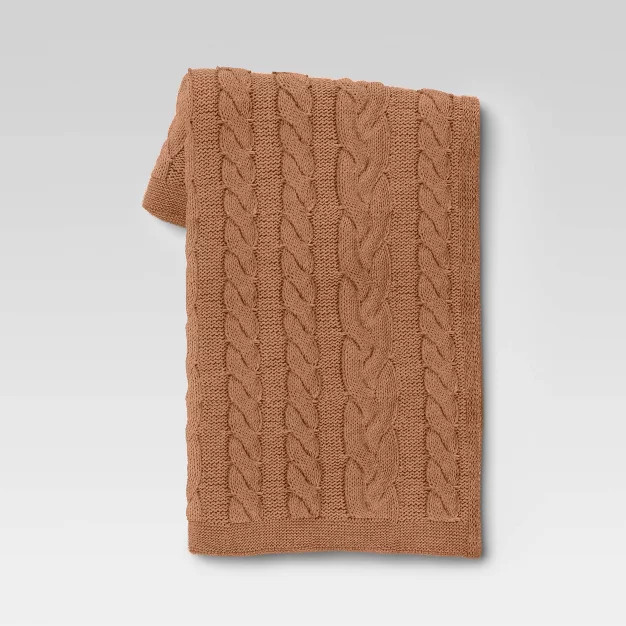 Chunky Cable Knit Throw Blanket - Threshold™ | Target