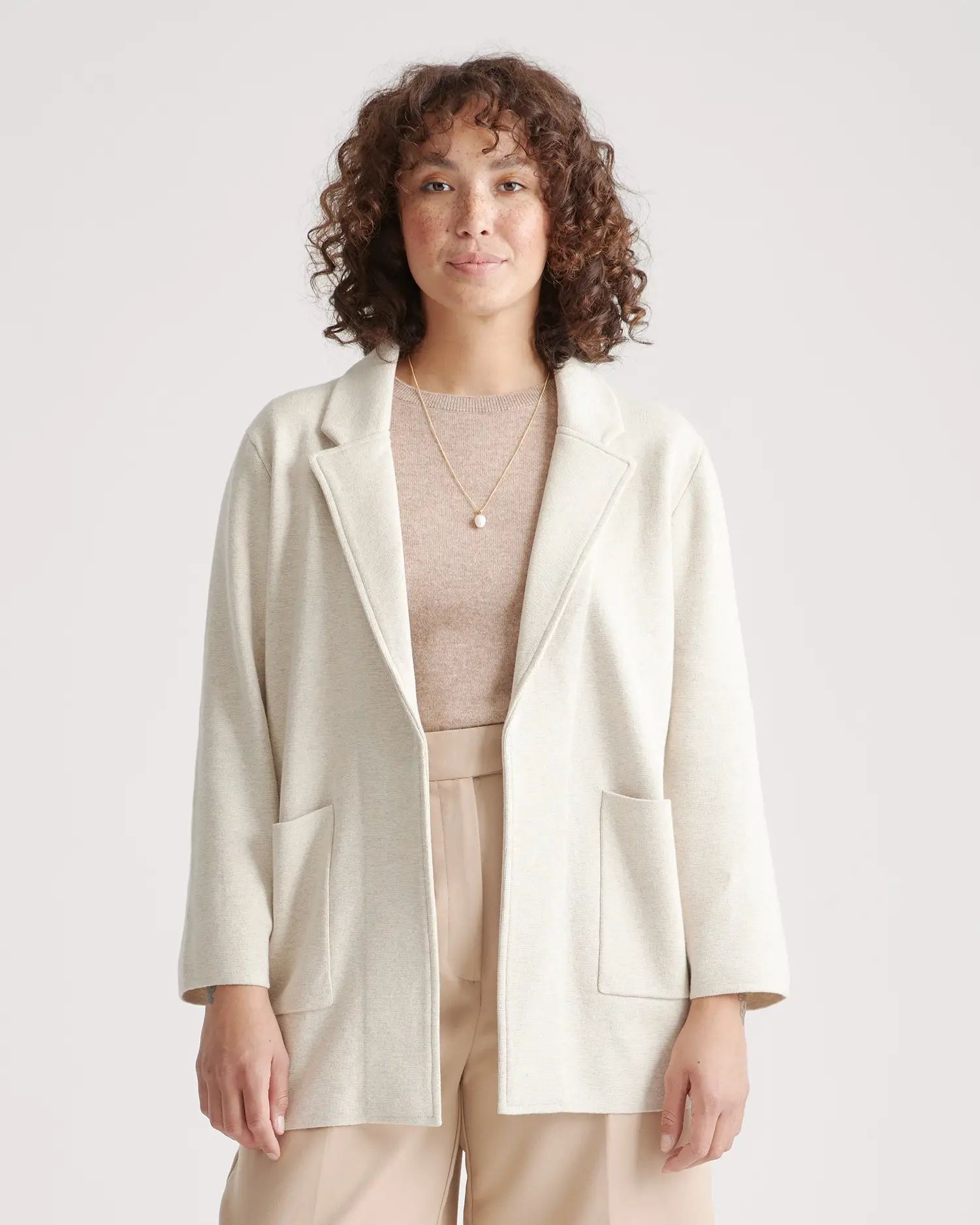 100% Organic Cotton Knit Blazer | Quince