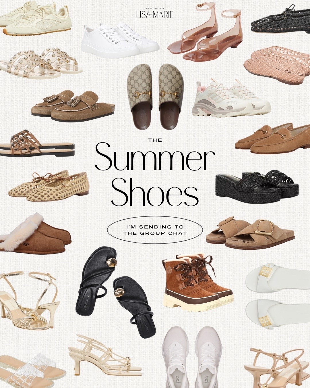 Summer sandals. White sneakers. Woven ballet flats. Slide sandals. Espadrille wedges. Strappy heels. Gold heels. Wedding guest shoes. My travel sneakers. My workout sneakers. Mule slides. *I am a 6.5 and sized up to a 7 in the following: black wedges, Tory Burch sneakers, and waterproof Sorel boots. **I did a 6 in jelly ballet flats because they run a little big and are whole sizes only.

#LTKActive #LTKWorkwear #LTKTravel