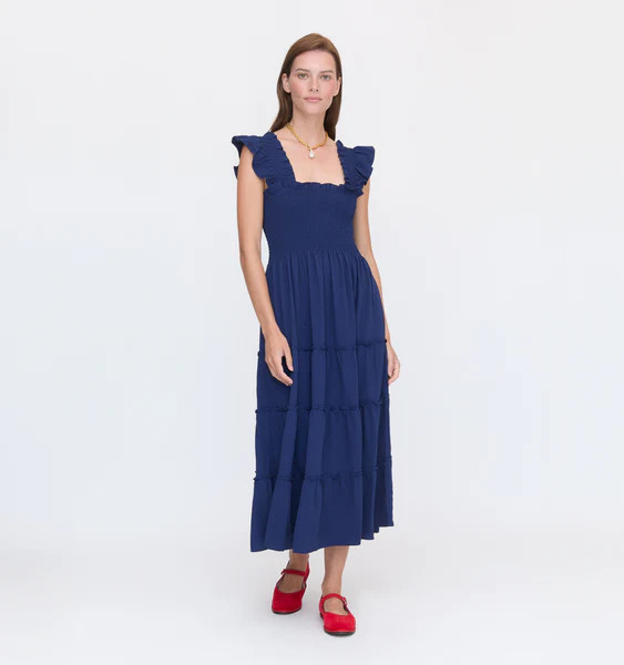 The Ellie Nap Dress - Navy Crepe | Hill House Home US