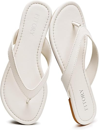 FITORY Women's Casual Flip Flops,Comfortable Thong Walking Slide,Summer Beach Flat Sandals for In... | Amazon (US)