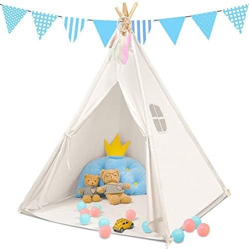 Monobeach Teepee Tent for Kids Foldable Children Play Tent for Girl and Boy with Carry Case 4 Pol... | Amazon (CA)