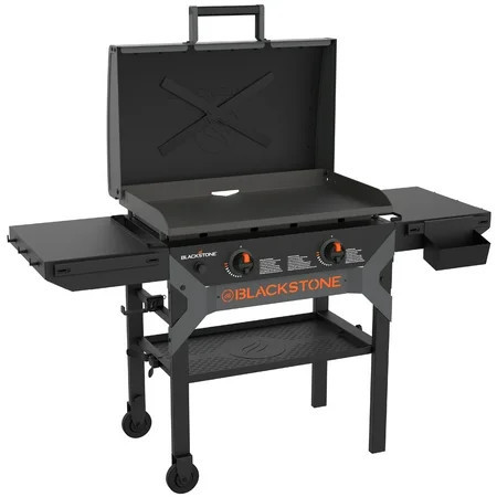 Blackstone 28" Propane Griddle Grill 2311 - Portable Outdoor Flat Top for Cooking with X-Braced Hood & Durable Powder Coated Steel - Iron Forged Omnivore Griddle | Walmart (US)