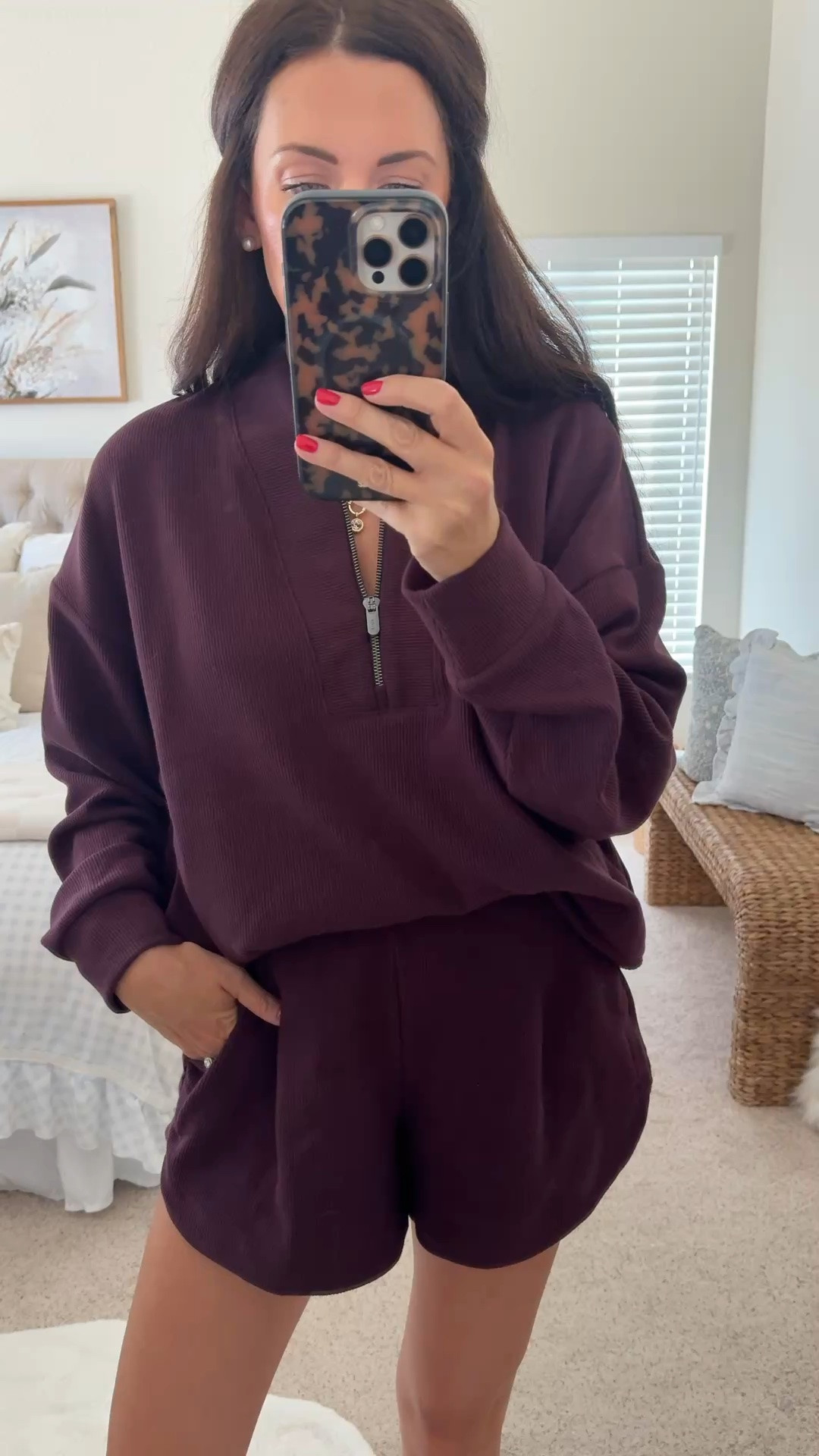 Walmart matching set that looks like Varley! Wearing a large pullover & small shorts

#LTKmomlife #LTKSeasonal #LTKootd