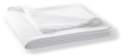 Diamond Pique Coverlet, White | One Kings Lane