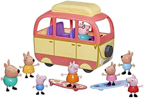 Peppa Pig Peppa Visits Australia Campervan Vehicle Preschool Toy with Rolling Wheels; Includes 8 ... | Amazon (US)