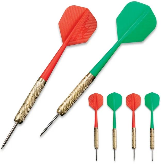 Narwhal Recreational Steel Tip Dart Set for Bristle Dartboards, 15g, 5.6 in. 6 Pack for 2 Players | Walmart (US)