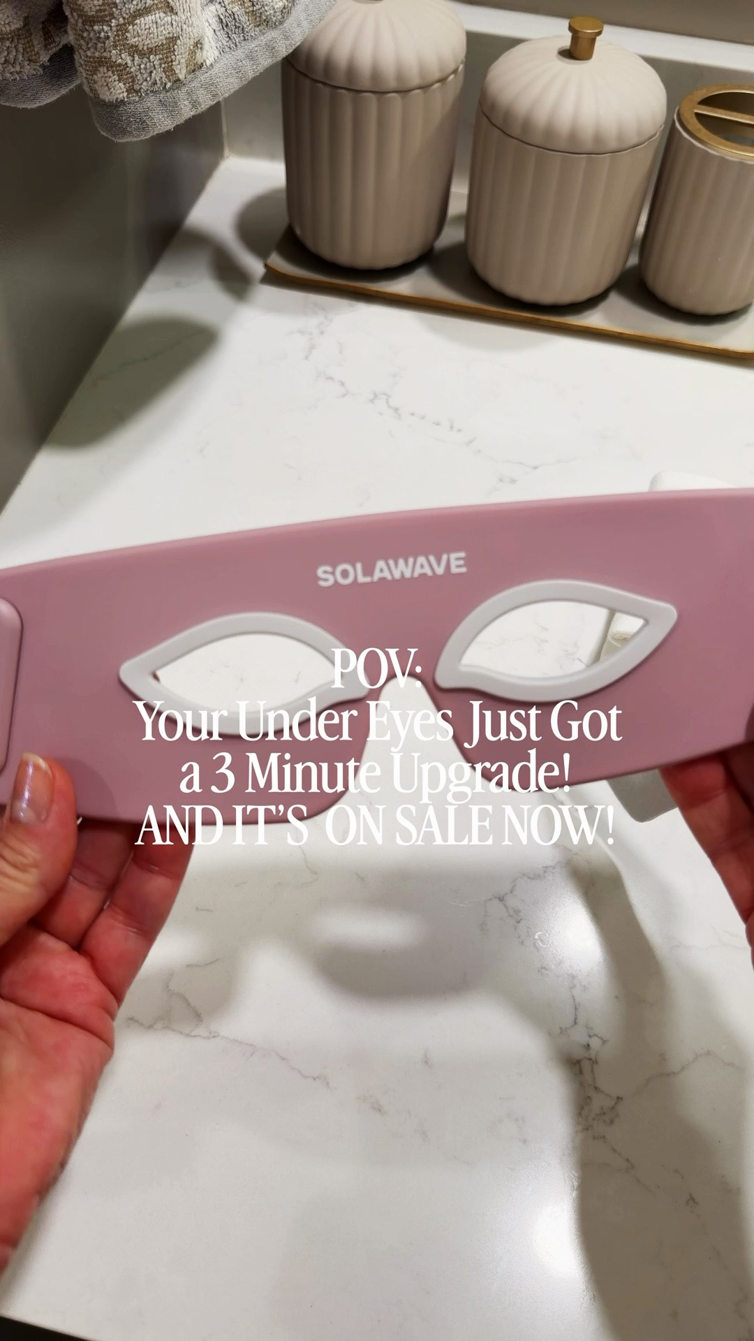 3 minutes for a little extra under-eye TLC? YES PLEASE!

My NEW Solawave Eye Recovery Mask just arrived, and I’m pairing it with the LightBoost Eye Cream for an added boost. 

I’m excited to work this into my routine 3–5x a week!

BEST PART—it’s ON SALE for Prime Big Deal Days! If this has been on your beauty wishlist, now is the time to check the price before the deal is gone! 

#Solawave #PrimeBigDealDays #SkincareOver50 #BeautyOver50 #AmazonBeauty #BeautyDeals #SkincareTools