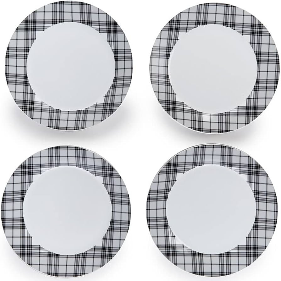 Buffalo Check Dinnerware - Farmhouse Dinner Plates - Set of 4 | Amazon (US)