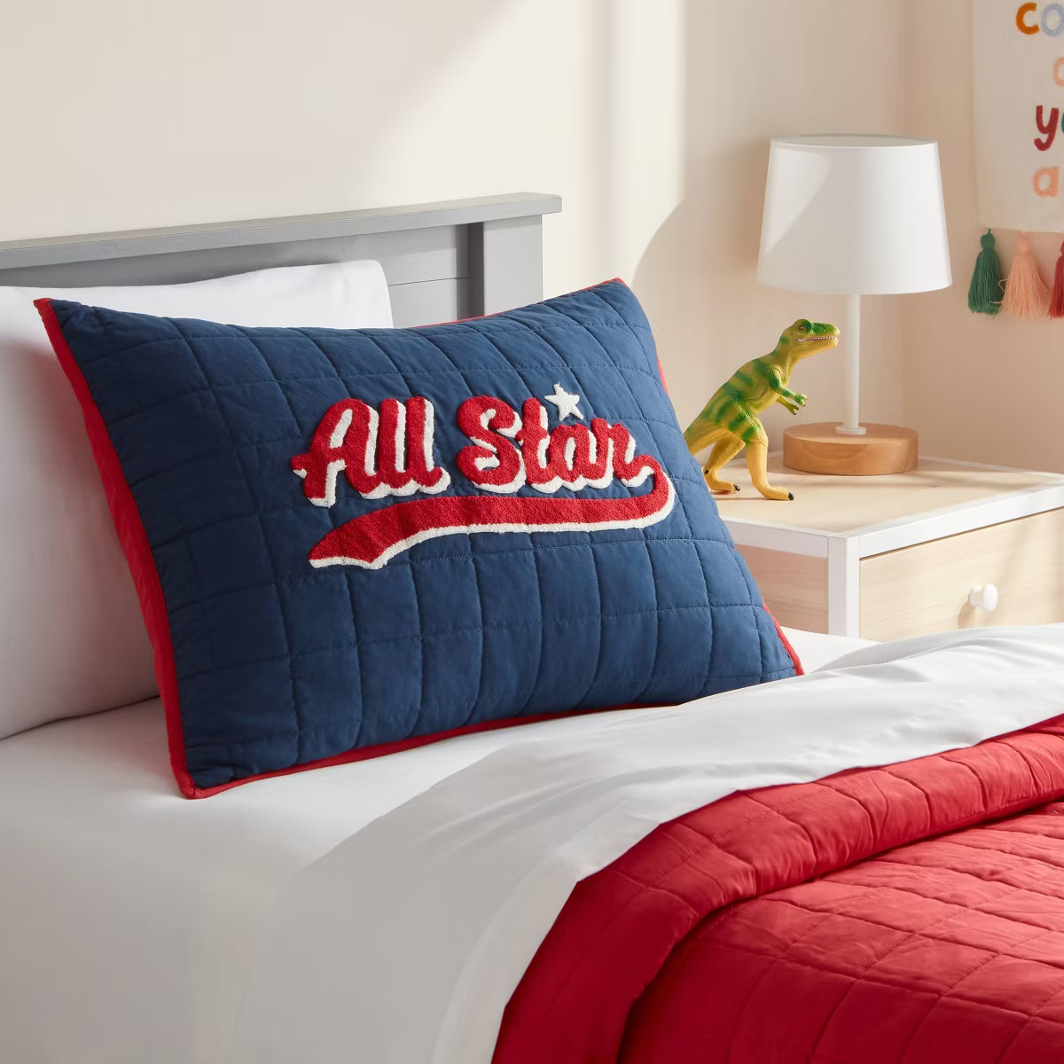 Standard All Star Sports Kids' Pillow Sham Blue - Pillowfort™ | Target