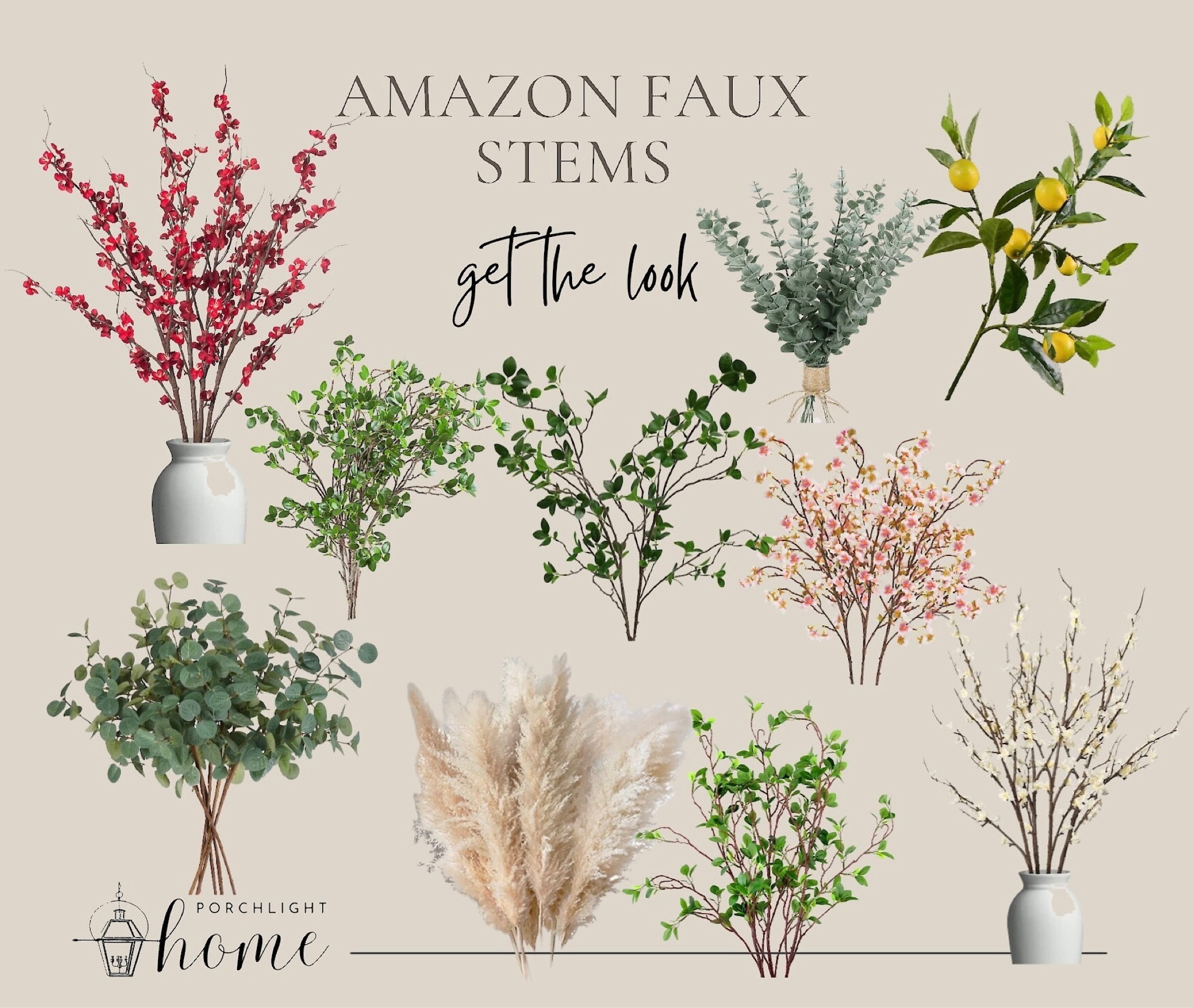 Faux Stems look great in any room, on any table or even a tall planter on the floor 🌱 We always use faux stems in our staging and interior design projects. Here are some great options from Amazon. Faux stems, artificial plants, pampas, pampas grass, stems in planters, faux plants, olive branches, lemon branches, lemon tree, olive tree, greenery, plants, green plants, green stems, cherry blossoms, eucalyptus, eucalyptus stems, eucalyptus branches #Amazon 

#LTKFind #LTKhome #LTKstyletip