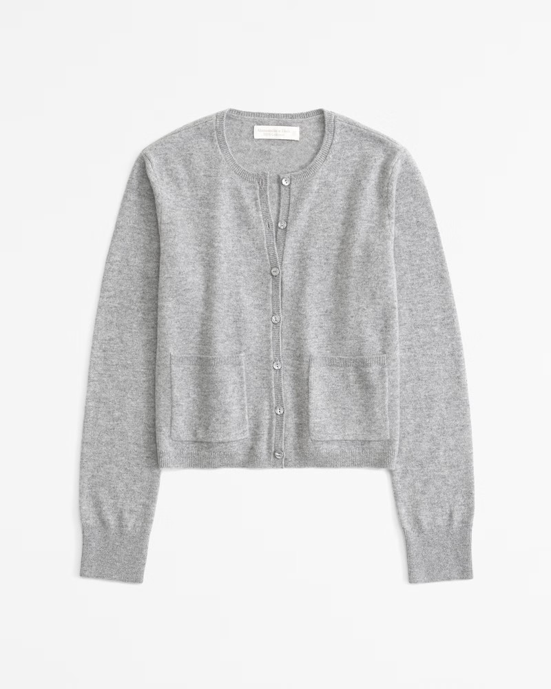 Women's Cashmere Crew Cardigan | Women's Tops | Abercrombie.com | Abercrombie & Fitch (US)