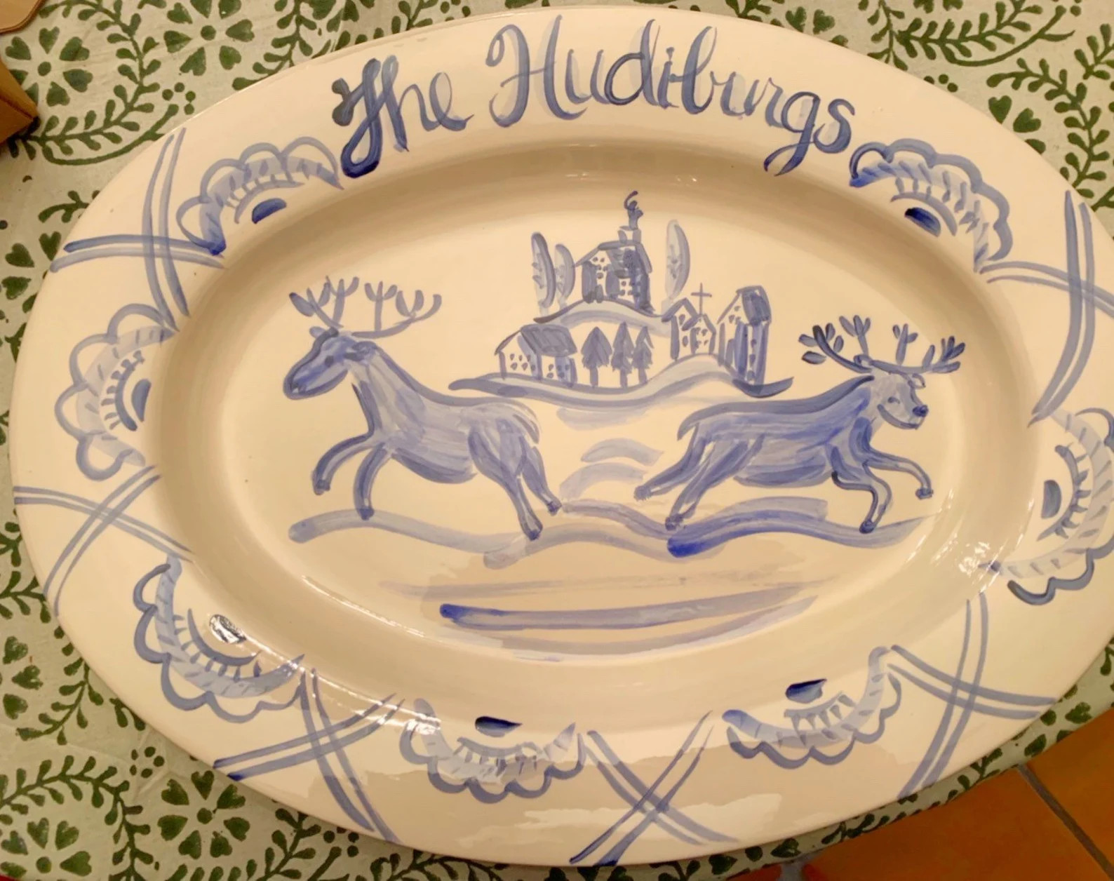 Custom Platter  Blue and White Gift Personalized  | Etsy | Etsy (US)