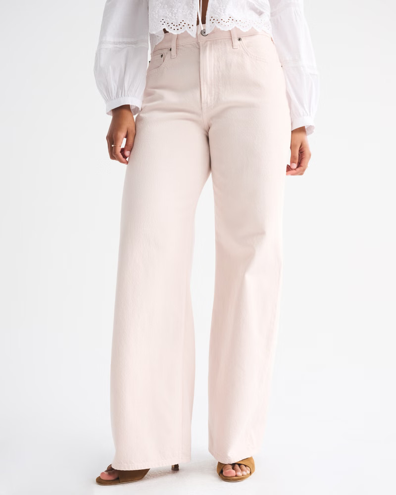 Curve Love High Rise Wide Leg Jean | Abercrombie & Fitch (US)