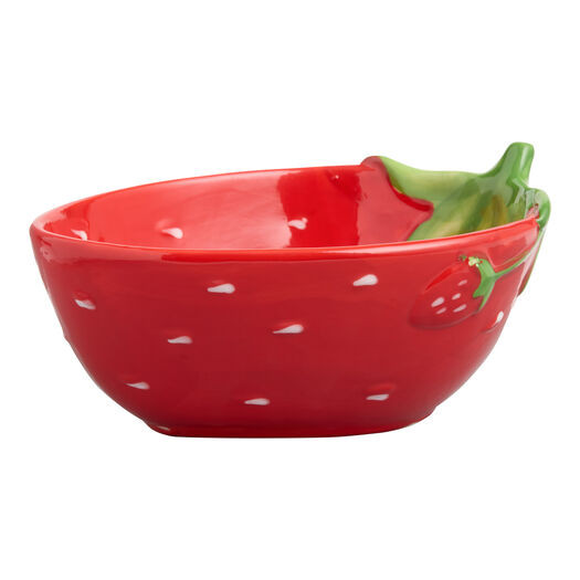 Red Hand Painted Strawberry Figural Bowl by World Market | World Market