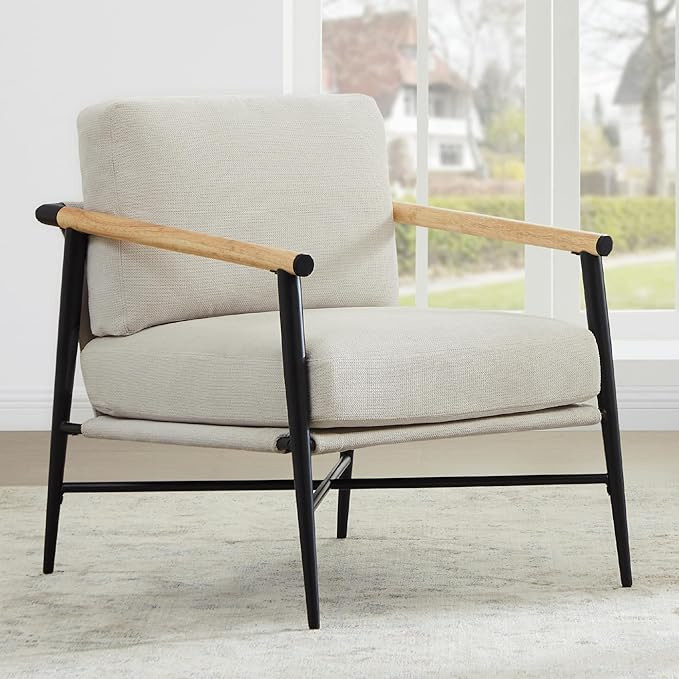 Watson & Whitely Accent Chairs, Mid Century Arm Chair for Living Room Bedroom, Modern Reading Cha... | Amazon (US)