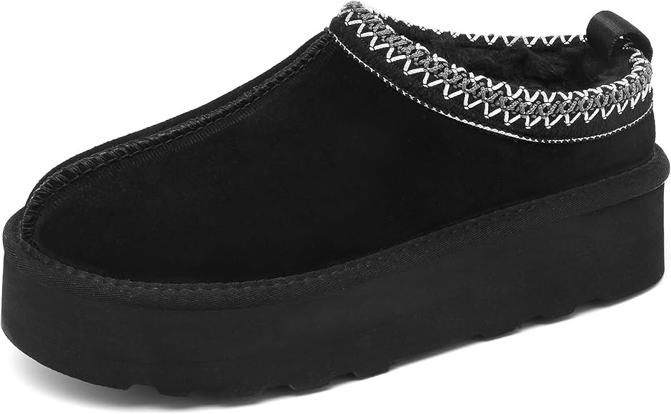 SMajong Women Winter Snow Boots Thickened Flat Boots Fur Lined Warm Durable Shoes Home Slippers C... | Amazon (US)