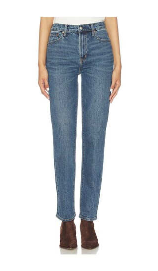 PISTOLA Bri High Rise Slim Straight Jeans in Blue. - size 28 | Revolve Clothing (Global)