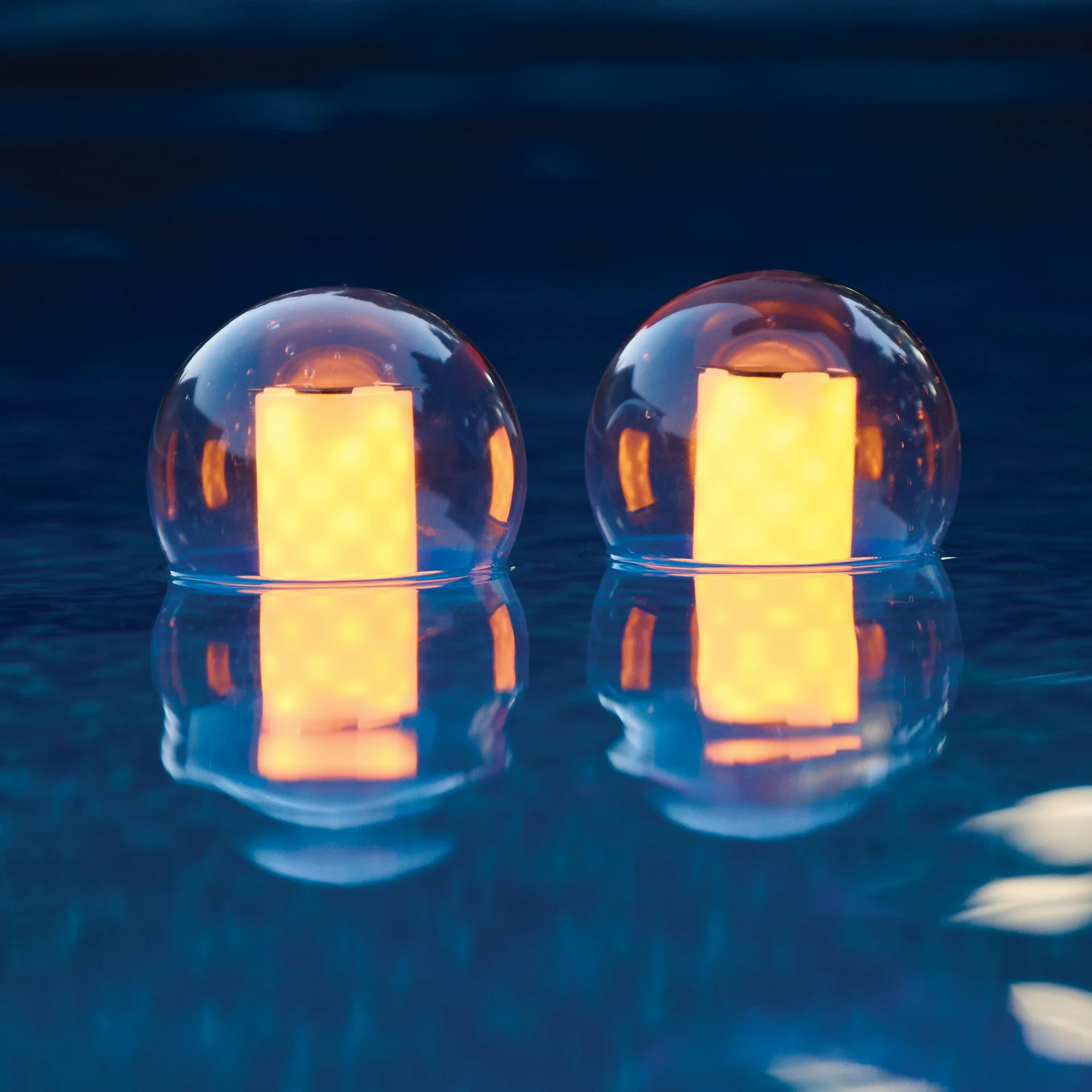 Mainstays 2PK Flickering Flame Solar Floating Ball Lights | Walmart (US)