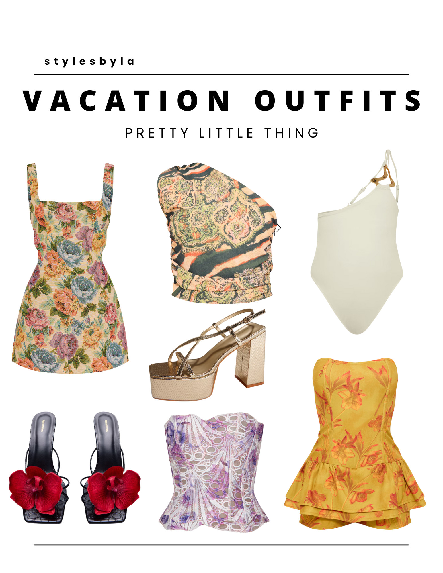Sure! Here's an LTK caption designed to drive traffic and encourage clicks for purchases:

---

🌴✨ Ready to upgrade your vacay style? Check out my **affordable vacation outfits** guide featuring the hottest resort wear for Spring Break 2025! From **cute college outfits** perfect for going out, to comfy yet chic looks for lounging, I’ve got you covered. 🏖️ Whether you’re headed to a tropical paradise or just dreaming of sunny days, these looks from **PrettyLittleThing** are too good to miss. 👗💫

👇 Tap to shop and get ready to turn heads this season! 💃 

#SpringBreak2025 #ResortWear #VacationStyle #CollegeOutfits #PrettyLittleThing #LTKSpring #AffordableFashion 

 #LTKMostLoved #LTKStyleTip #LTKTravel
