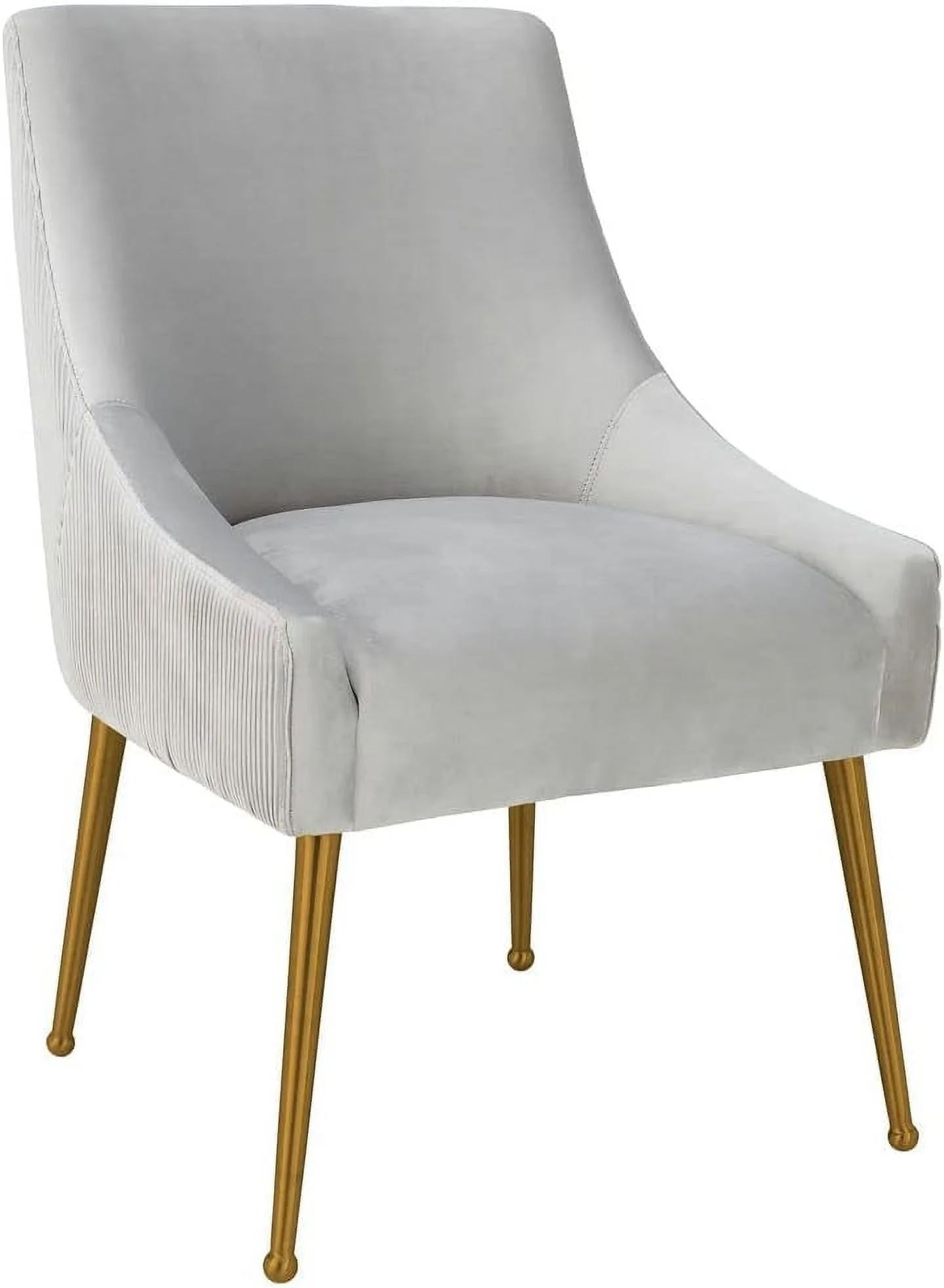 TOV Furniture Beatrix 19" Transitional Velvet Side Chair In Light Gray | Walmart (US)