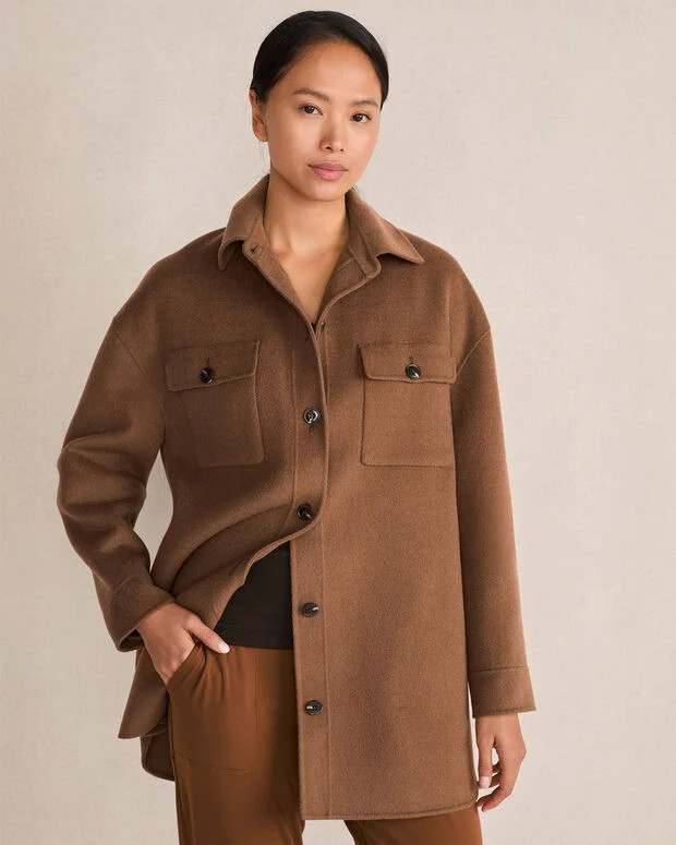 Wool Blend Oversized Shacket | Talbots