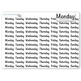 Weekly Planner Stickers/Days of Week / 12 Weeks DIY Calendar/Foiled Mini Transparent Weekly/Essentia | Amazon (US)