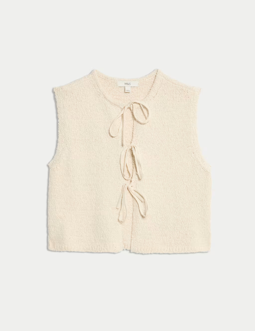 Cotton Rich Textured Cropped Waistcoat | Marks & Spencer (UK)