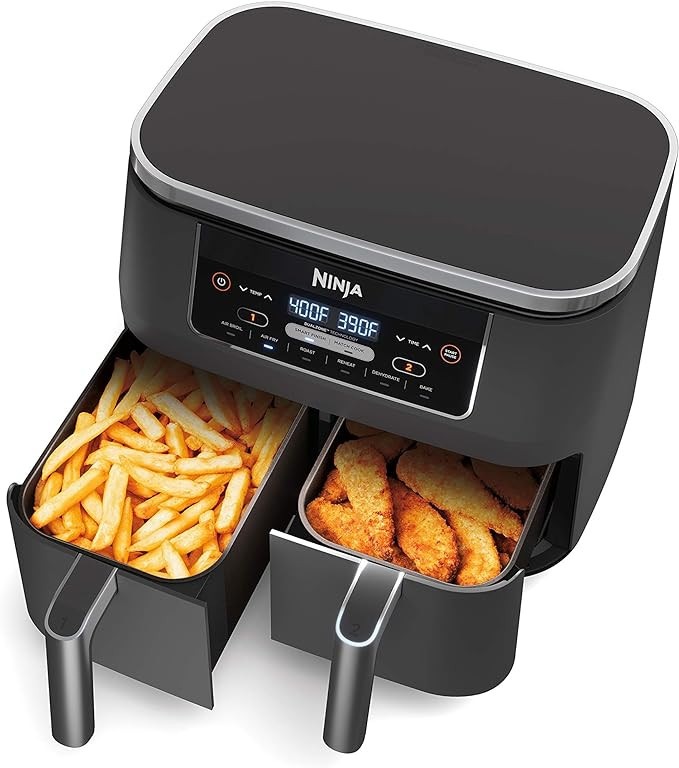 Ninja DZ201 Foodi 8 Quart 6-in-1 DualZone 2-Basket Air Fryer with 2 Independent Frying Baskets, M... | Amazon (US)