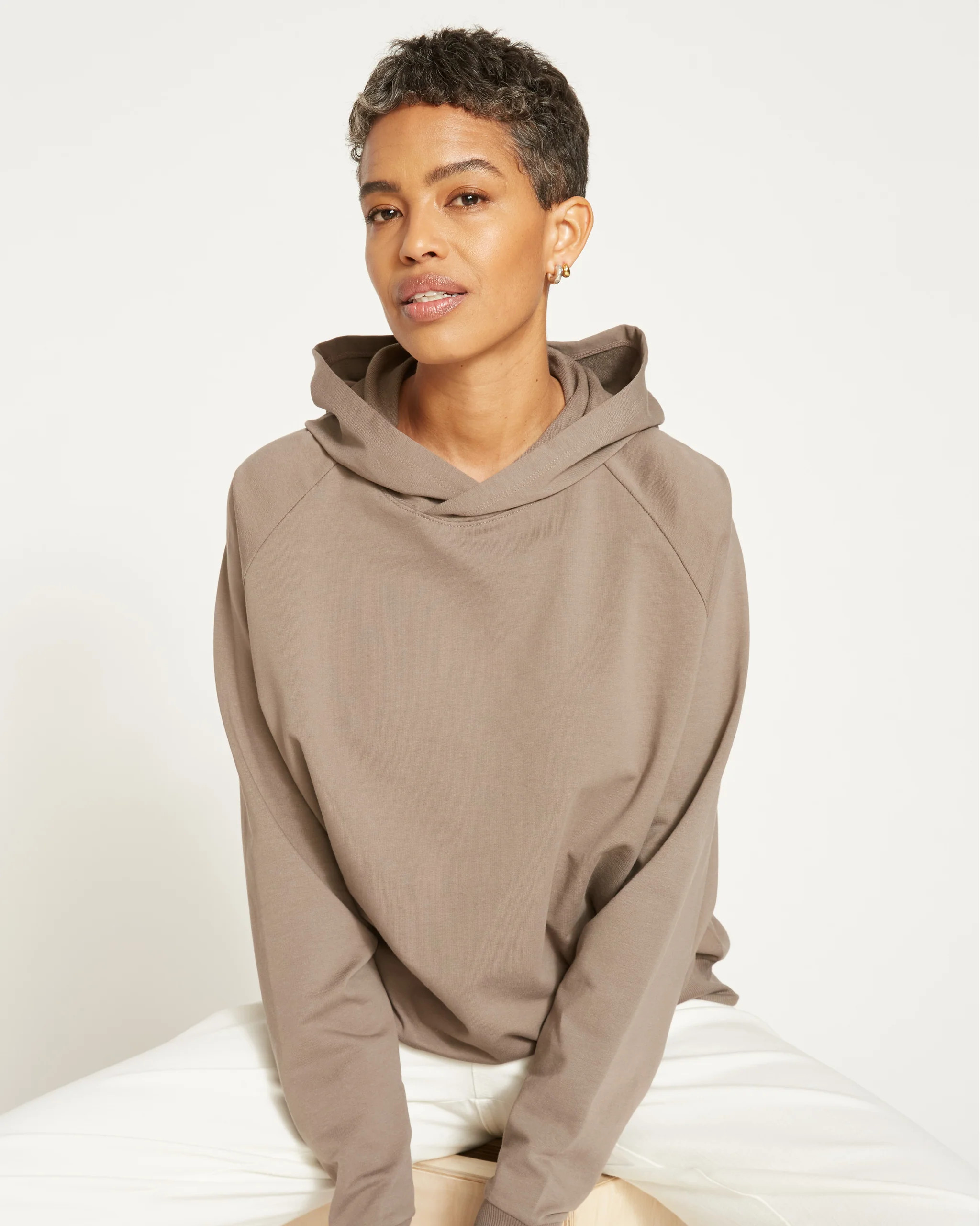 French Terry Pullover Hoodie - Khaki | Universal Standard