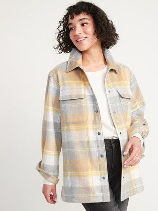 Transitional Plaid Utility Shacket for Women | Old Navy (US)